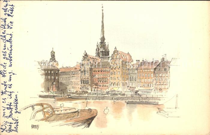 Stockholm Kuenstlerkarte Altstadt