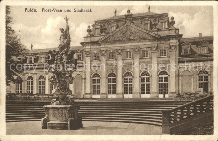 FULDA Hessen Flora Vase und Stadtsaal
