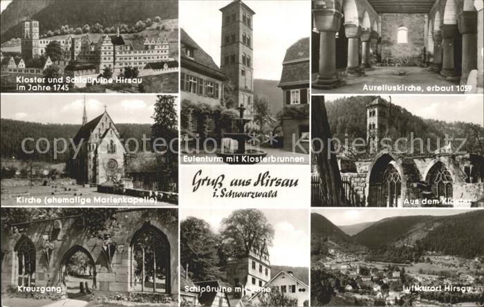 Hirsau Eulenturm mit Klosterbrunnen Aurelliuskirche Kloster Kreuzgang