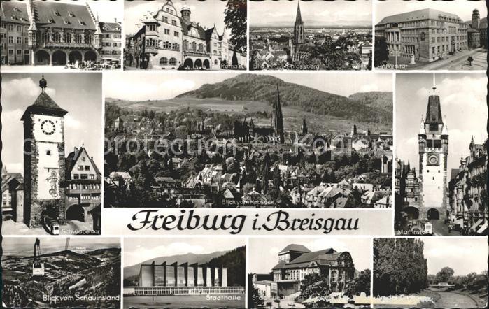 Freiburg Breisgau Schwabentor Fliegeraufnahme Universitaet Martinstor
