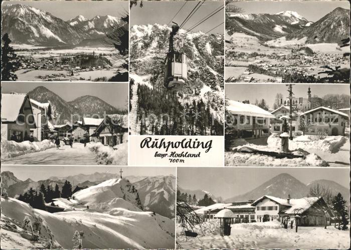 Ruhpolding Bayern Seilbahn Fliegeraufnahme Ortspartie