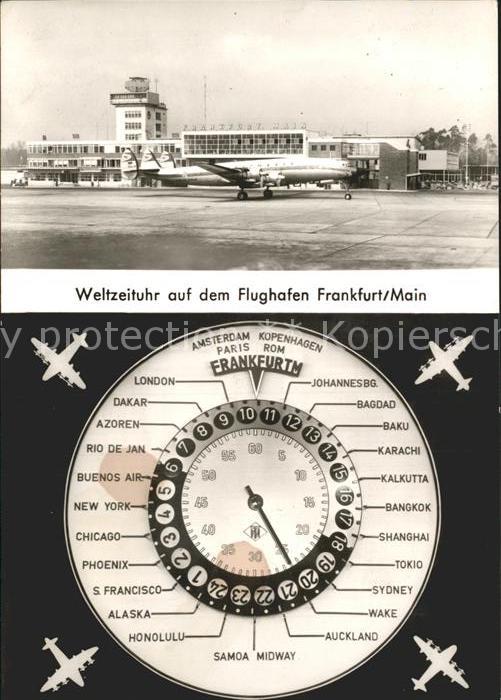 Frankfurt Main Weltzeituhr Flughafen