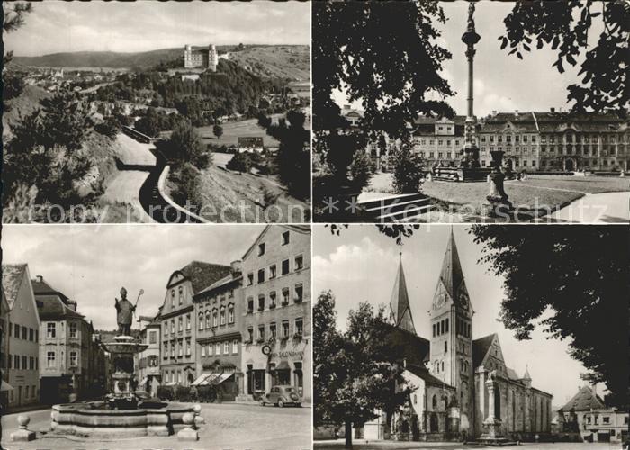 Eichstaett Oberbayern Residenzplatz mit Mariensaeule