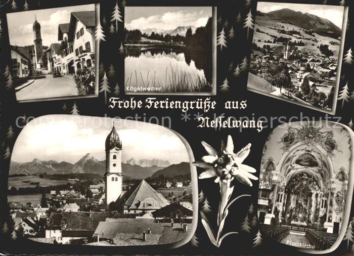 Nesselwang Allgaeu Bayern Pfarrkirche Koegelweiher