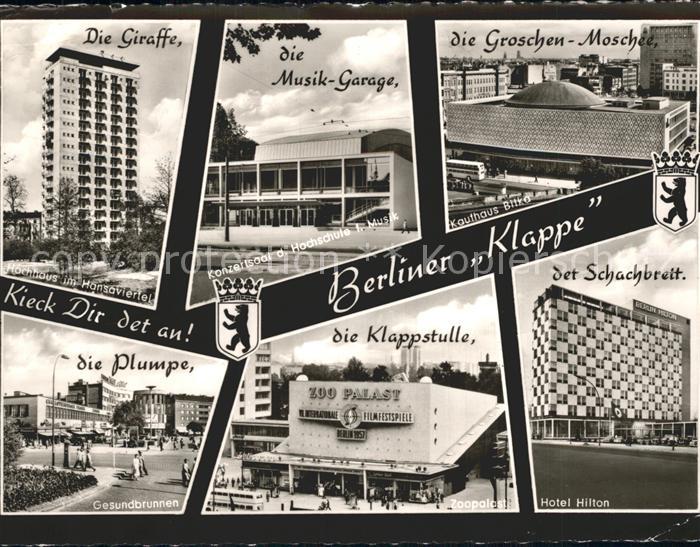 BERLIN  CITY Hochhaus im Hansaviertel Konzertsaal Hochschule fuer Musik Gesundbr
