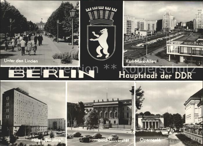 BERLIN  CITY Unter den Linden Karl Marx Alee Hotel Berolina OpernCafe