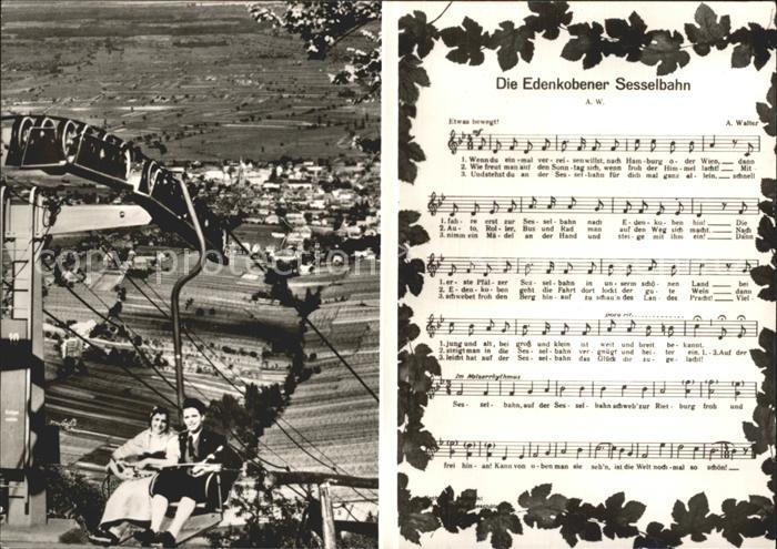 Edenkoben Sesselbahn mit Lied
