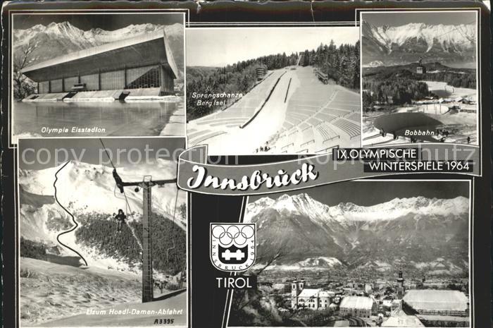 Innsbruck 9. Olympische Winterspiele  Eisstadion Bobbahn Sprungschanze