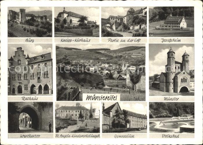 Bad Muenstereifel Burg Josefsheim Kurhaus Erft Werthertor Muenster