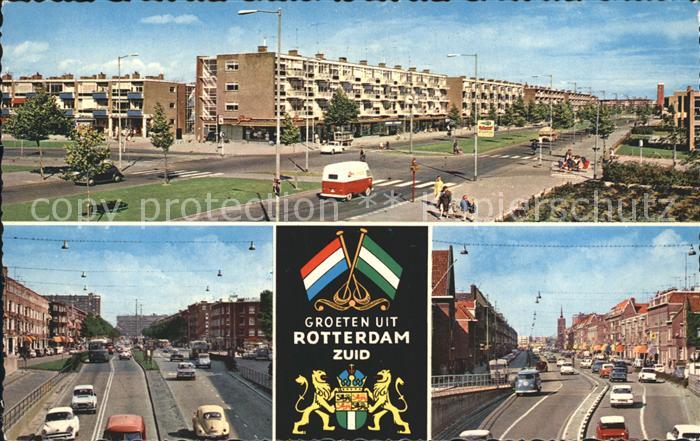 Rotterdam Strassenpartien Wappen Fahnen