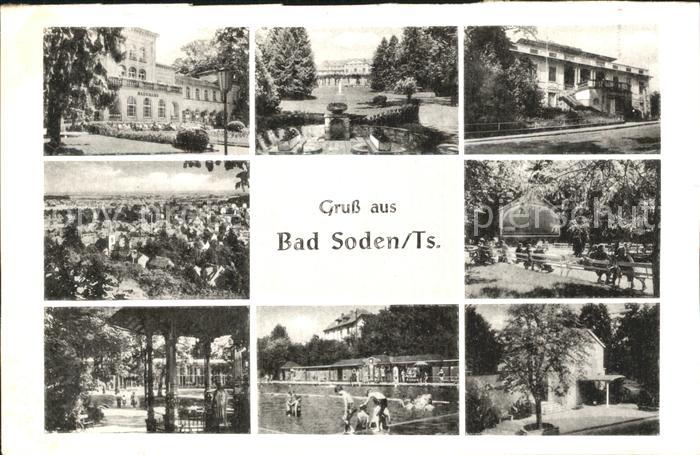 Bad Soden Taunus Teilansichten Kurort Park Schwimmbad Badehaus Kurhaus