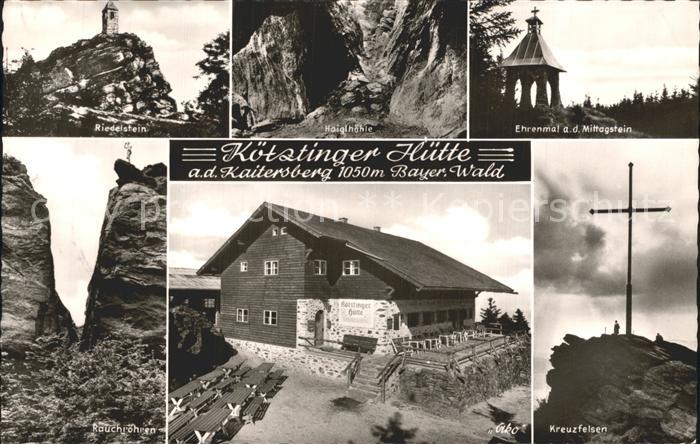 Koetzting Koetztinger Huette Kaitersberg Riedelstein Hoehle Ehrenmal Mittagstein