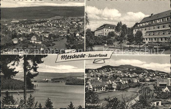 Meschede Gesamtansicht Blinden Erholungsheim Hennesee