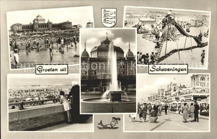 Scheveningen Strand Hotel Restaurant Rutschbahn Brunnen Promenade