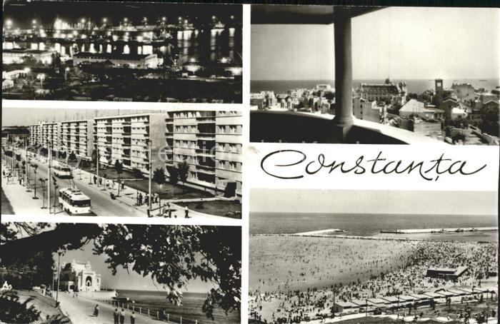 Constanta Teilansichten Strand Nachtaufnahme