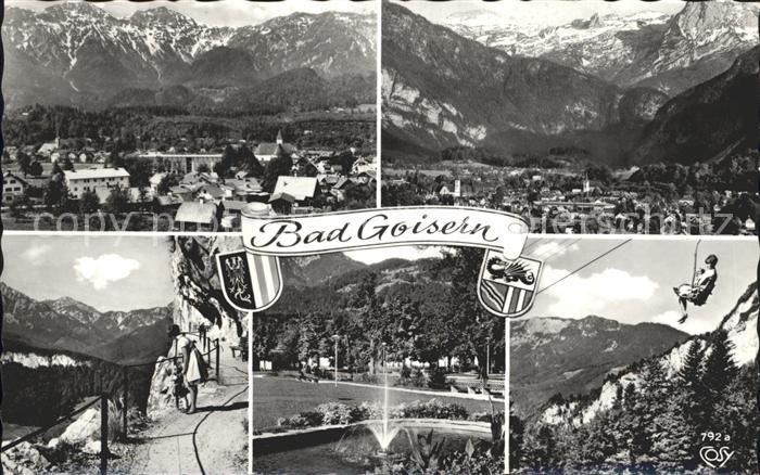Bad Goisern Salzkammergut Gesamtansicht mit Alpenpanorama Park Sesssellift