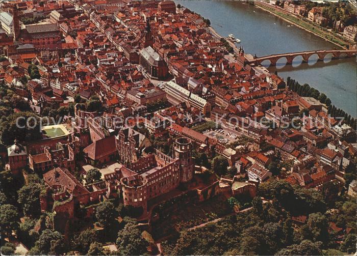 Heidelberg Neckar Schloss Fliegeraufnahme