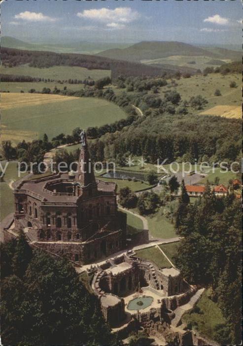 Wilhelmshoehe Kassel Staatspark Oktogon mit Herkules Fliegeraufnahme