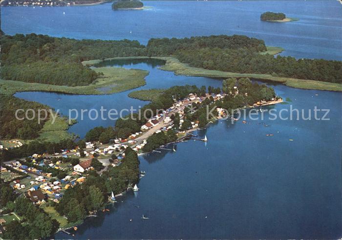 Ploen See Natur Camping Spitzenort Holsteinische Schweiz Fliegeraufnahme
