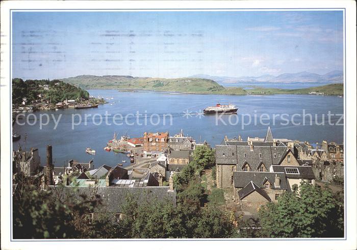 Isle of Mull Ferry departs Oban Bay for Mull Oban Argyll