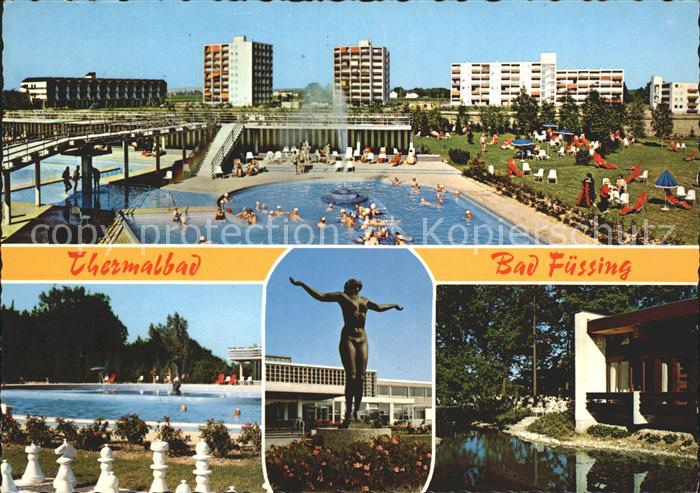 Bad Fuessing Thermalbad Kur Wohnanlage am Johannesbad Bodenschach Statue