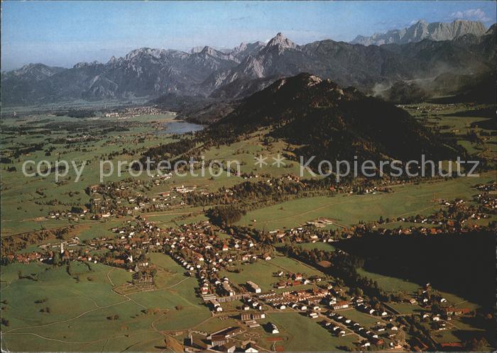Pfronten Ostallgaeu Bayern Alpenpanorama Fliegeraufnahme