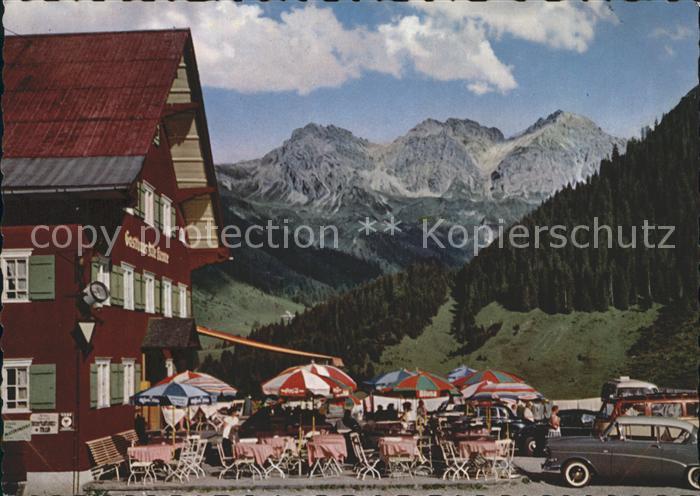 Mittelberg Kleinwalsertal Gasthaus Alte Krone Terrasse Alpenblick