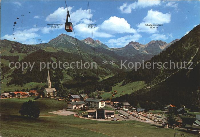 Mittelberg Kleinwalsertal mit Walmendingerhorn Bahn Alpenpanorama