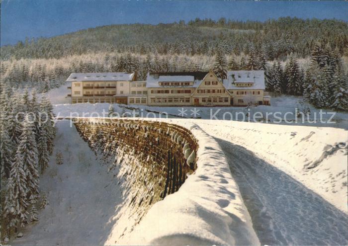 Forbach Baden Schwarzenbach Hotel Schwarzenbachtalsperre Sperrmauer im Winter