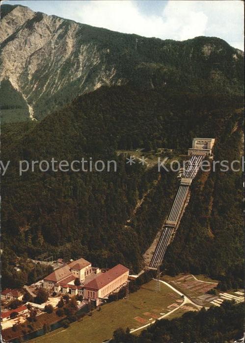 Walchensee Kraftwerk des Bayernwerkes Fliegeraufnahme