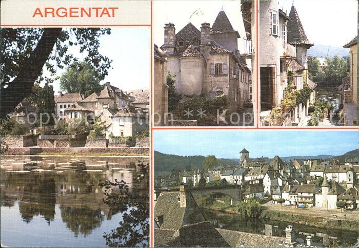 Argentat Maisons aux toits de lauzes au bord de