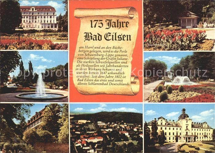 Bad Eilsen Teilansichten Kurhotel Kurpark Fontaene Geschichte