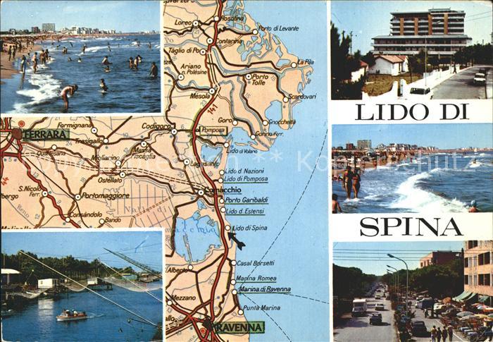 Lido di Spina Carta Automobilistica Strand Hotel