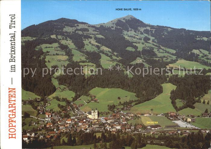 Hopfgarten Brixental Barocke Pfarrkirche Hohe Salve Fliegeraufnahme