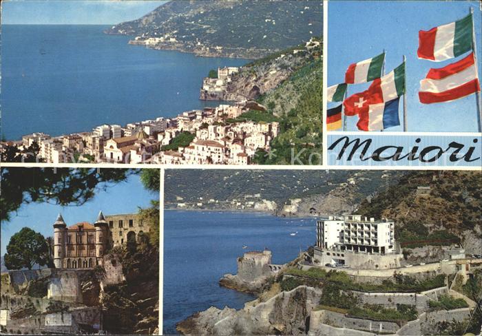 Maiori Panorama Kueste Hotel Flaggen