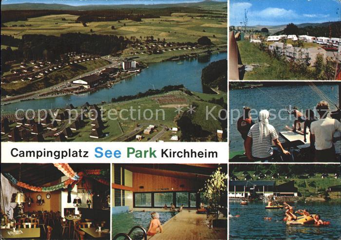 Kirchheim Hessen Campingplatz See Park Gaststaette Hallenbad Fliegeraufnahme