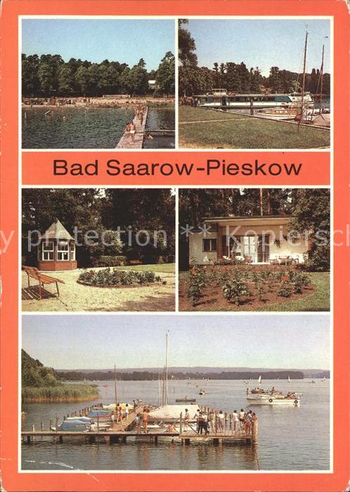 Pieskow Bad Saarow Strandbad Schiffsanlegestelle Solequelle Gedenkstaette Scharm