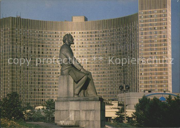 Moscow Moskva Cosmos Hotel Monument to Konstantin Denkmal