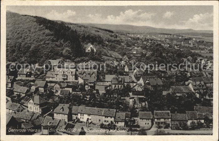 Gernrode Harz Blick vom FDGB Heim Stubenberg