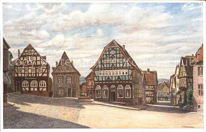 Lauterbach Hessen Dorfpartie Fachwerkhaeuser