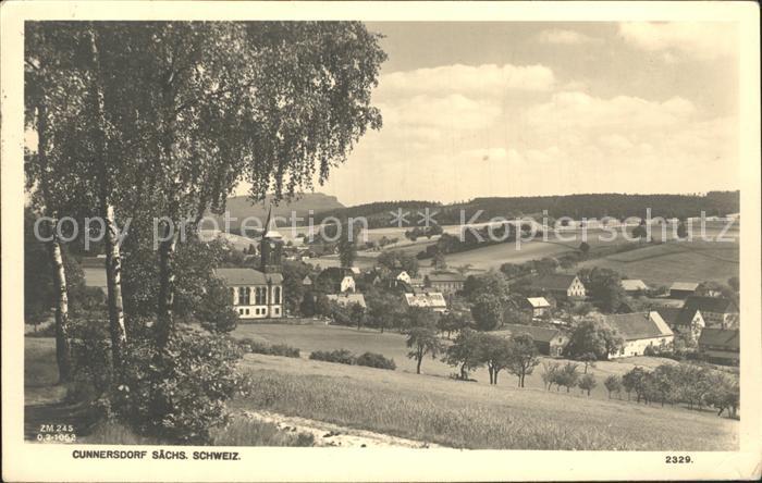 Cunnersdorf Bannewitz Teilansicht Kirche