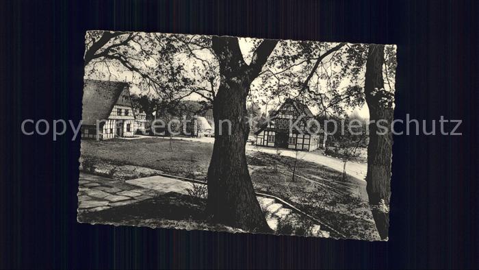 Bad Melle Osnabrueck Blick vom Ehrenmal auf Museumsdorf