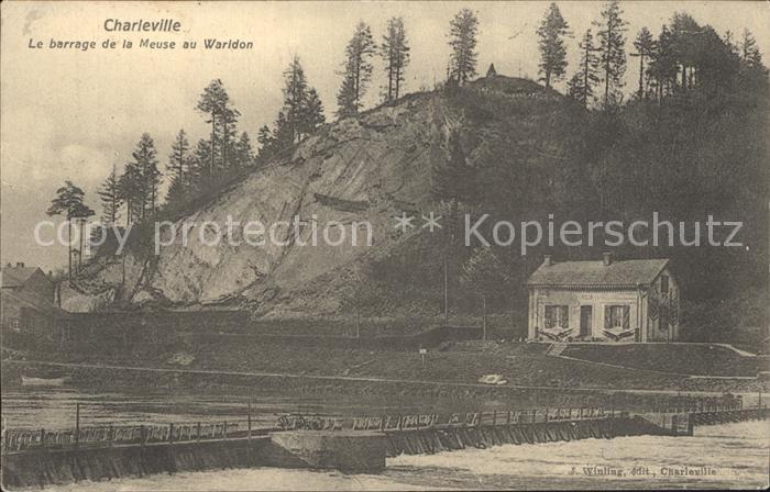 Charleville 08-Meziers Le barrage de la Meuse au Warldon