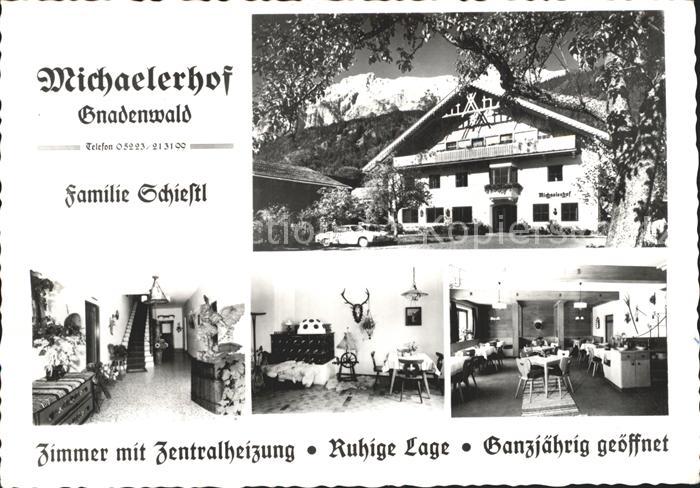 Gnadenwald Michaelerhof Zimmer Gastraum Treppe