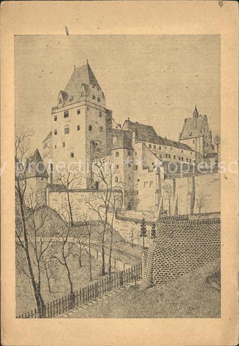 Trausnitz Burg Trausnitz Federzeichnung