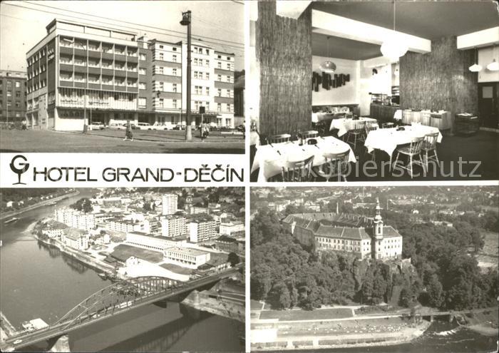 Decin Boehmen Hotel Grand Decin Gastraum Brücke Schlo