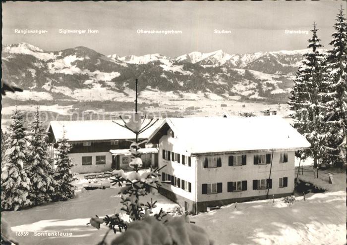 Altstaedten Allgaeu Sonnenklause mit Allgaeuer Alpen