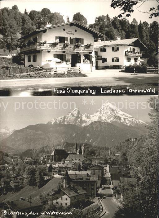 BERCHTESGADEN Bayern mit Watzmann Haus Stangersteg Landhaus Tannenwald
