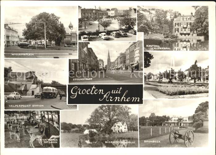 Arnhem Willemsplein Steensstraaat Kasteel Zupendaal Velperpoort Station Herten v