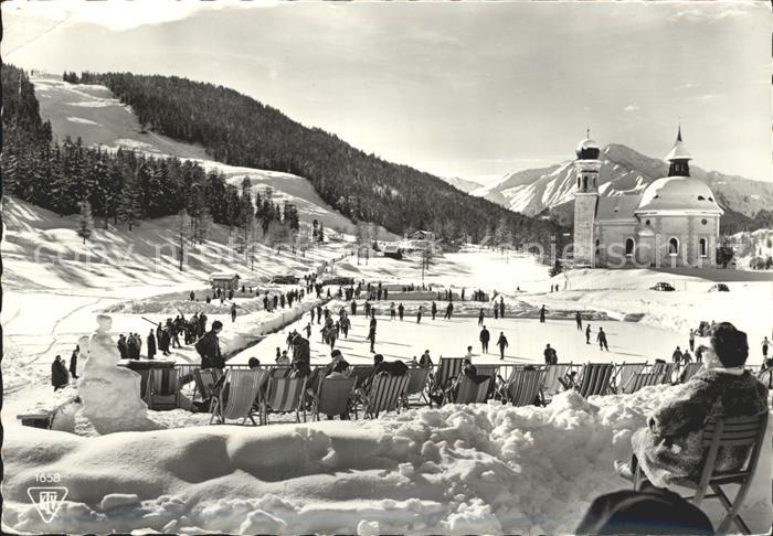 Seefeld Tirol mit Kirche Eisbahn Gschwandkopf und Hoc